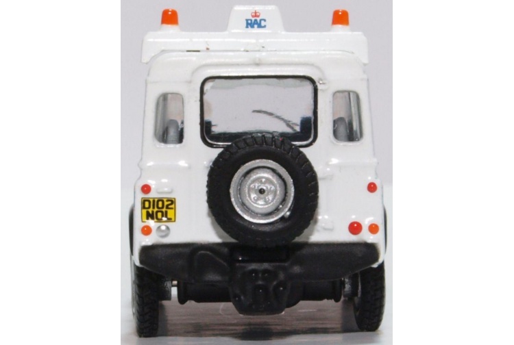 Oxford Diecast 76DEF015 Land Rover Defender LWB Hard Back RAC Back