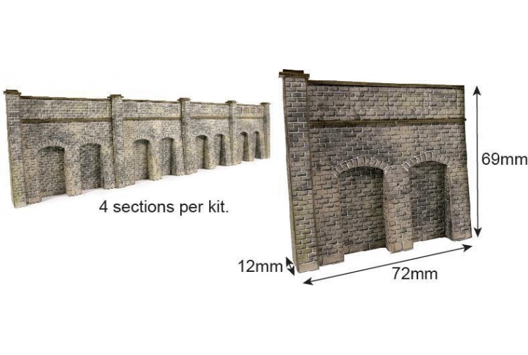 Metcalfe PN145 Retaining Wall In Red Brick N Gauge Card Kit plan