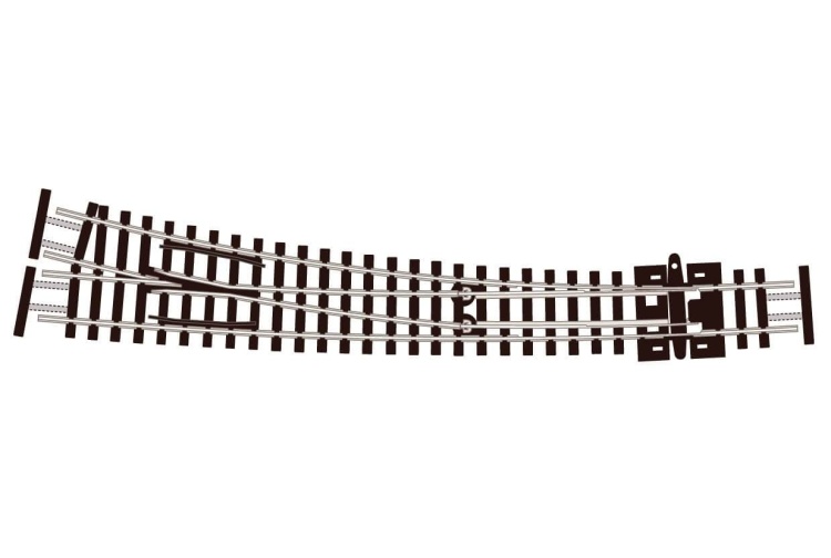 Peco SL-E386F Right Hand Curved Turnout - Large Radius