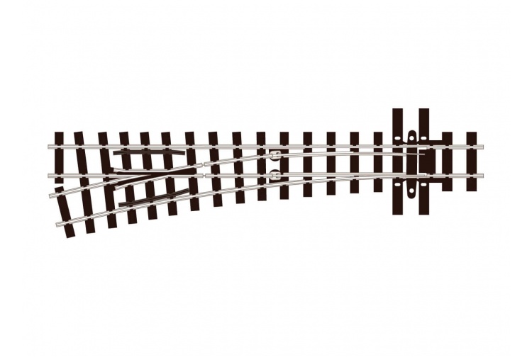 Peco SL-E496 Turnout Mainline Sleepers Medium Radius Left Hand
