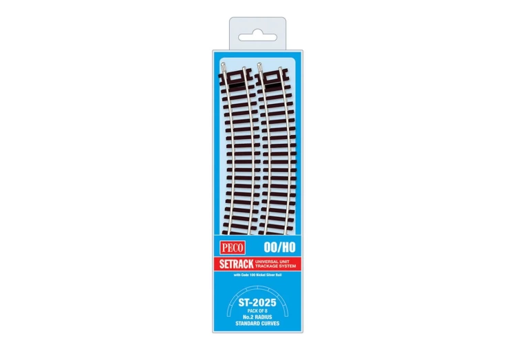 peco-st-2025-no2-radius-standard-curves-pack-of-8-oo-gauge