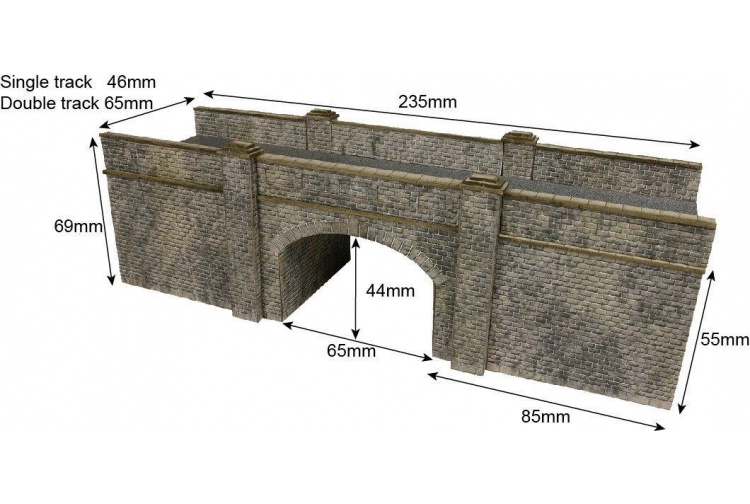Metcalfe PN147 Stone Bridge Double Track Card Kit 2