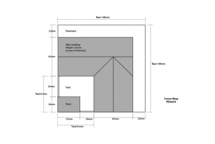 Metcalfe PO263 Corner Shop Red Brick Card Kit plan