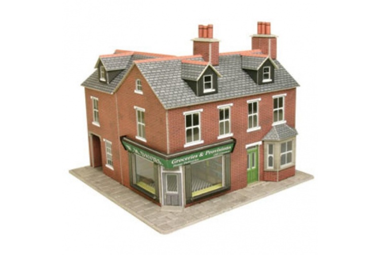Metcalfe PO263 Corner Shop Red Brick Card Kit