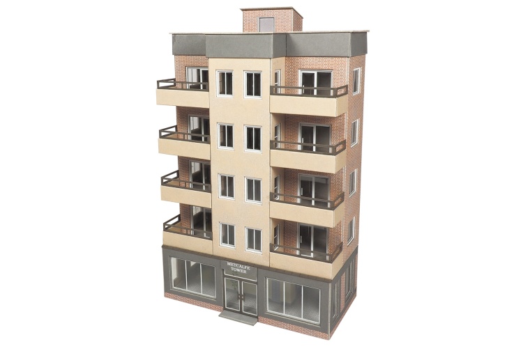 Metcalfe PO360 Low Relief Tower Block OO Scale Card Kit