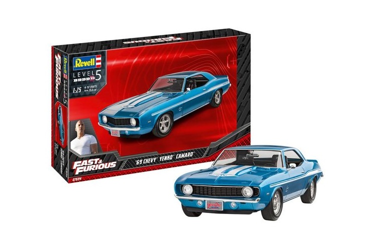 Revell 07694 Fast & Furious 1969 Chevrolet Camaro Yenko 1:25 Scale Model Plastic Kit