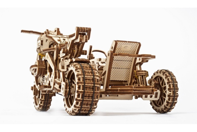 Ugears UG70137 Model Scrambler UGR-10 Motorbike With Sidecar Rear