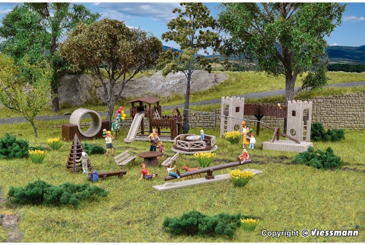 Vollmer 43668 Deco-set Adventure Playground Example Layout