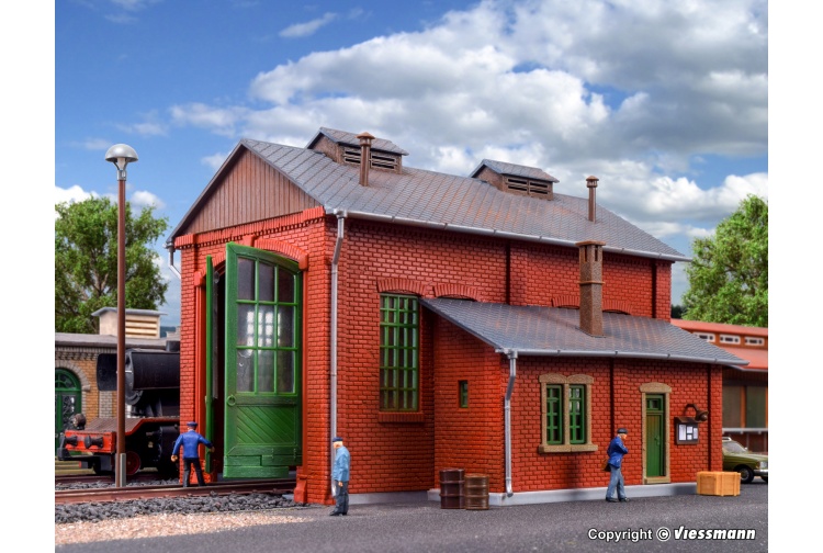 Vollmer 49110 Locomotive Shed Single Track Example Layout Day