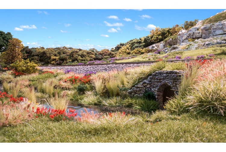 Woodland Scenics FS773 Red Flowering Tufts Example Layout
