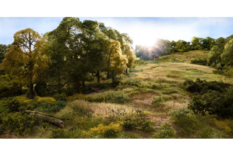 Woodland Scenics FS620 4mm Static Grass Straw Example Layout